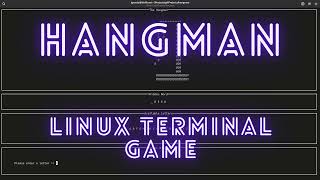 Hangman game developed in C amp nCurses [upl. by Tteltrab]