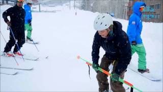 Ski drill for carving alignment Vs on Knees [upl. by Yllas]