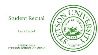 Student Recital  Lee Chapel 020824 [upl. by Eidnil]