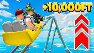 10K Feet High Roller Coaster Madness in Roblox [upl. by Dzoba587]