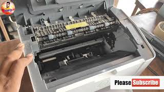 how to HP Laser 103 107 108 printer error paper is empty in tray load paper problem solution [upl. by Casady]