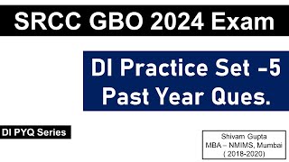 SRCC GBO 2024 Exam Data Interpretation Practice Set 5  Mission SRCC Delhi [upl. by Sucerdor586]