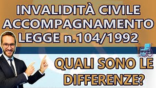 NORMATIVA INVALIDI  legge 104 del 1992 ed invalidità civile  NON FARE CONFUSIONE [upl. by Crista717]