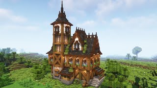 Minecraft  How to build a Large Medieval House  Minecraft Tutorial [upl. by Ociram]