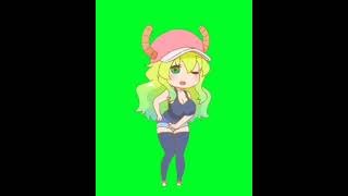 Anime Green Screen Kobayashisan Chi no Maid Dragon  Lucoa [upl. by Lula]