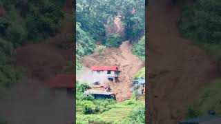 😱😱😱Big Landslide in Nepal  danger landslide NepalLandslide naturaldisasters floodwarning [upl. by Vanda]