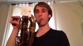 Baritone Saxophone Altissimo G Trick [upl. by Blackmore177]