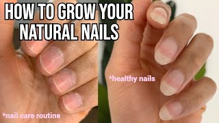 HOW TO GROW NAILS FAST  tips for healthy strong natural nails 2024 [upl. by Cusack521]