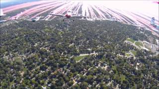 Cockpit video Arrowhead Stadium 49 plane flyover [upl. by Emalee]