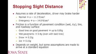 Lecture 09 Sight Distance [upl. by Agemo319]