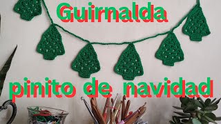 🎄 Adorno de navidad en crochet Guirnalda navideña tejida al crochet 🎄 [upl. by Natiha]