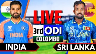 India vs Sri Lanka 3rd ODI  Live Cricket Match Today  IND vs SL Live Match Today  Last 20 Over [upl. by Chesna]