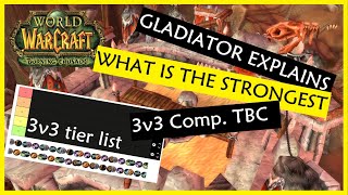 TBC GLADIATOR EXPLAINS 3v3 COMP TIER LIST [upl. by Coniah]