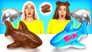 Chocolate VS Real Food Challenge  Crazy Cooking Battle by RATATA POWER [upl. by Daeriam734]