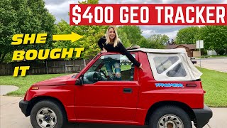 Amberghini BOUGHT A Cheap Geo Tracker And Its Been DESTROYED [upl. by Adarbil]