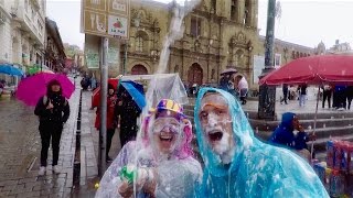 CRAZY CARNAVAL FOAM FIGHT La Paz Bolivia [upl. by Tehr]