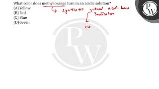 What color does methyl orange turn in an acidic solution [upl. by Yleen]