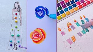 17 Cool Art ideas  Painting tutorials  Easy Art Tips amp Hacks [upl. by Assed626]