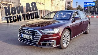 2018 Audi A8 W12 585hp  TECH TOUR 60FPS [upl. by Trev785]