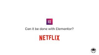 Can It Be Made With Elementor  Netflix Homepage [upl. by Otsirc]