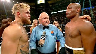 Jake Paul USA vs Anderson Silva Brazil  BOXING fight HD [upl. by Norat189]