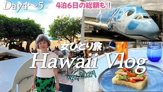 【ハワイ４泊6日】1人旅旅費総額ハウツリーペスカワイキキフライングホヌお役立ち情報ハワイ旅行最新 [upl. by Denman946]