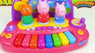 Genevieve Plays with Peppa Pig and Pororo the Little Penguin Musical Toys [upl. by Purity]