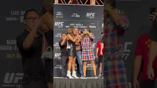 Amanda Nunes Face Off With Julianna Pena UFC 277 [upl. by Ahtenak]