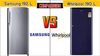 Samsung 192 L vs Whirlpool 190 L Refrigerator Under 12000 Single Door [upl. by Melonie]