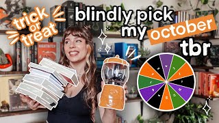 BLINDLY choosing my October tbr 🙈🫙👻 prompts SEPTEMBER number wheel  OCTOBER TBR [upl. by Ardra]