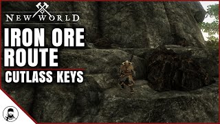 NEW WORLD Iron Farming Route Cutlass Keys [upl. by Jonina]