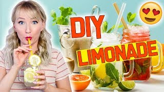 DIY LIMONADE  4 EASY Sommer Getränke  Erfrischend amp Lecker  TheBeauty2go [upl. by Holihs]