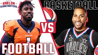 NFL Star Marquette King vs Harlem Globetrotter in HORSE  Harlem Globetrotters [upl. by Ynohtn191]