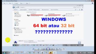 Cara Mengetahui Windows 32bit atau 64bit [upl. by Damales61]