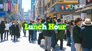 4K｜ASMR Seoul City Hall Road to Myeongdong Square 🍚 Time for Lunch  Sunnyday FampB Street Walk [upl. by Mortensen]