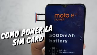 MOTOROLA E7I POWER ☑️ Cómo Instalar La Sim Card Y La Micro SD 📲 OrientadorMovil [upl. by Catie]