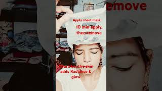 How to apply sheet mask  sheet mask kaise lgay [upl. by Einehpets439]