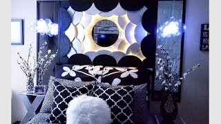 Diy Modern Head Board  Inbuilt Lighting And Diy Pendant Lighting Using Household items [upl. by Attennaj]