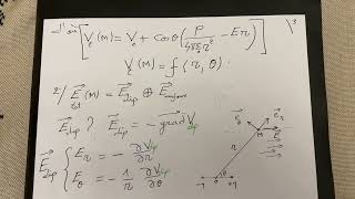 Exercice 5 sur le champ électrostatique dipôle électrostatique champ E potentiel V [upl. by Dowlen81]