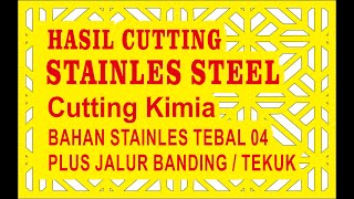 CUTTING STAINLESS PAKAI KIMIA [upl. by Damicke]