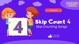 SKIP COUNT FOUR  HeidiSongs Skip Counting Songs [upl. by Ecnarret]