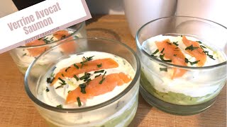 Verrine Avocat Saumon  Apero fraîcheur 😋☺️ [upl. by Gaulin]