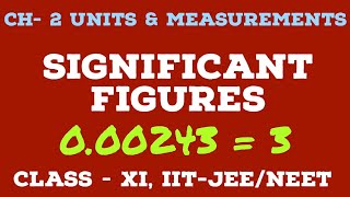 Significant figuresClass 11 PhysicsIITJEENEET [upl. by Marius]