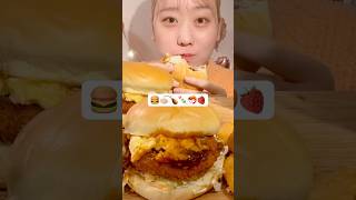 🍔🍜🍗🍡🦐🍓😋 MIYU ASMR asmr asmreating asmrfood mukbang miyuasmr [upl. by Shuman]