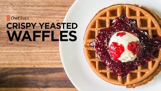 Crispy Yeasted Waffles Recipe [upl. by Elton]