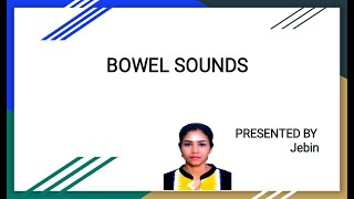 Bowel sounds [upl. by Acinnad]