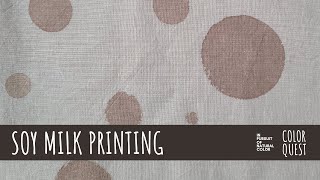 HOW TO USE SOY MILK TO PRINT ON TEXTILE  ORGANIC COLOR  SURFACE DESIGN amp PATTERN  BLACK TEA [upl. by Tlevesoor]