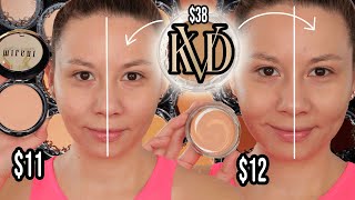 THE BEST DRUGSTORE DUPE for KVD GOOD APPLE FOUNDATION  WEAR TEST on ACNE [upl. by Haduhey224]