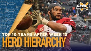 Herd Hierarchy Colin ranks the top 10 teams in the NFL after Week 13  NFL  THE HERD [upl. by Oker]