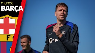 FC BARCELONA  quot¡Szczesny se une al Barça Primera sesión de entrenamiento con el equipo [upl. by Olsewski]